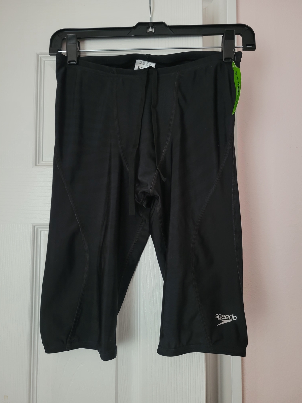 Speedo Men's Jammer Swimsuit Size 32 Black REPREVE Eco Jammers Swim Briefs NWT